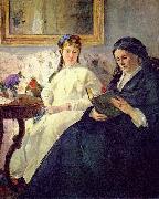 Berthe Morisot Portrait de Mme Morisot et de sa fille Mme Pontillon ou La lecture Germany oil painting artist
